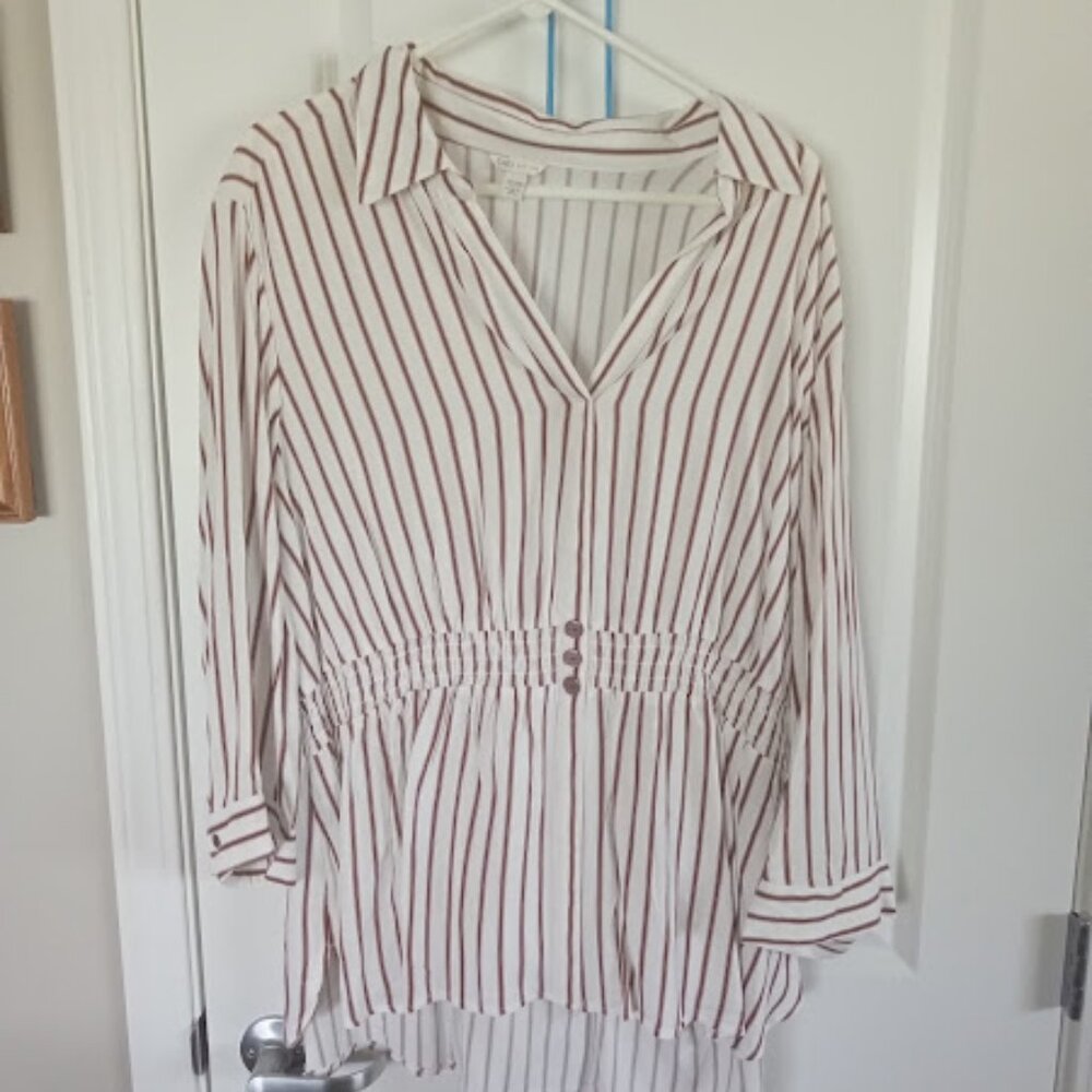Cute brown and cream blouse